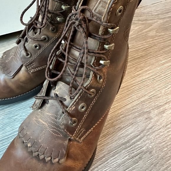 Ariat Womens Brown Leather Boots - Picture 3 of 11